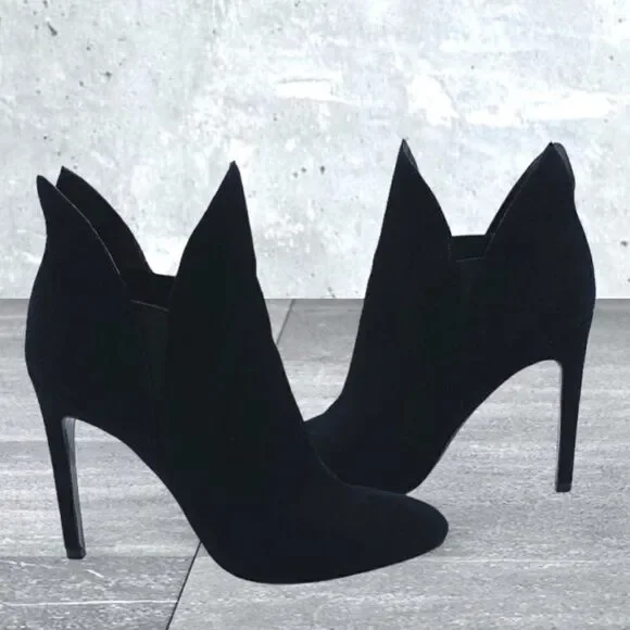 KENDALL+KYLIE Suede Madison Winged Stiletto Heeled Boots Size 8.5 - Picture 3 of 15